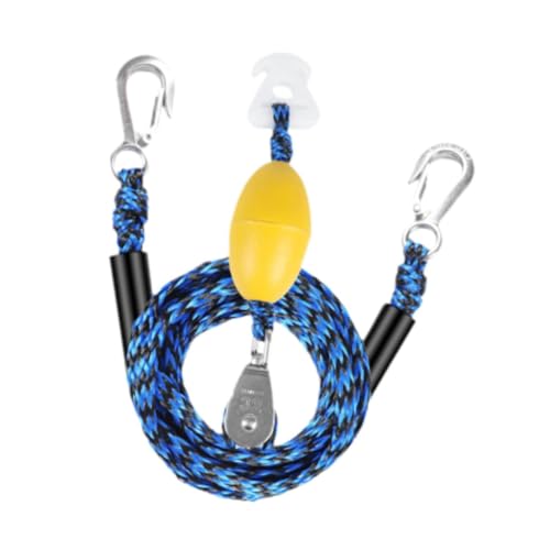 harayaa Boat Tow Rope Heavy Duty Ski Surfing Rope with Hooks Portable PE Material Buoyant Towing Water Ski Wakeboard Rope Suitable for Water Sports Boating, Blue