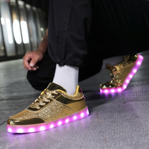 Image of SANYES LED Light Up Shoes for Women Men, Low-Top USB Rechargeable Glowing Sneakers, Luminous Dancing Shoes for Party Sports