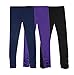 Bienzoe Girl's Knit Cotton Stretch School Uniform Antistatic 3 Leggings Pack