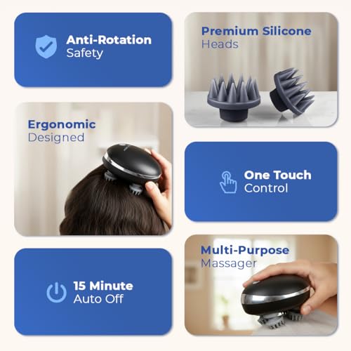 HealthSense HM230 Scalp Massager — Electric Scalp Massagers - image 2