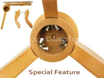 Miniatura 7 de (JF-F2WLG+BS-02BKX) ROXYDISPLAY Forma del cuerpo femenino, recto con trípode Base de madera negra.