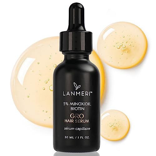 Lanmeri Minoxidil For Women Hair Growth, Hair Growth Serum, Minoxidil 5%, Minoxidil For Women 5 Percent, Minoxidil Hair Regrowth Treatment With Biotin For Scalp Hair Loss Hair Thinning Brown #TOP10