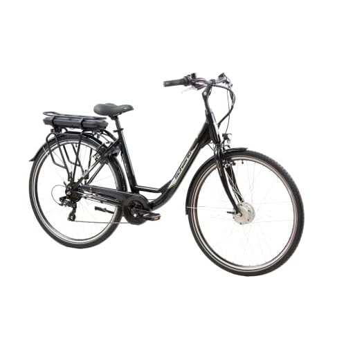 F.lli Schiano E- Moon 28", Bicicleta eléctrica de Paseo, Mujer, Negra