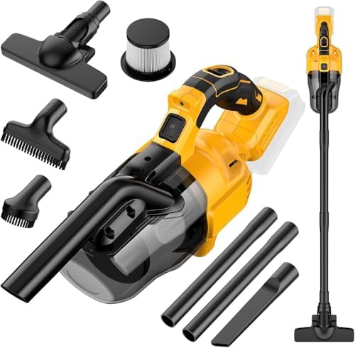 Cordless Vacuum Cleaner for Dewalt 20V Max Battery for Dewalt Vacuum 20v Cordless Handheld Electric Power Vacuum Cleaner Pet Hair Wood Floor Carpet Sofa Car Cleaning (Tool Only)