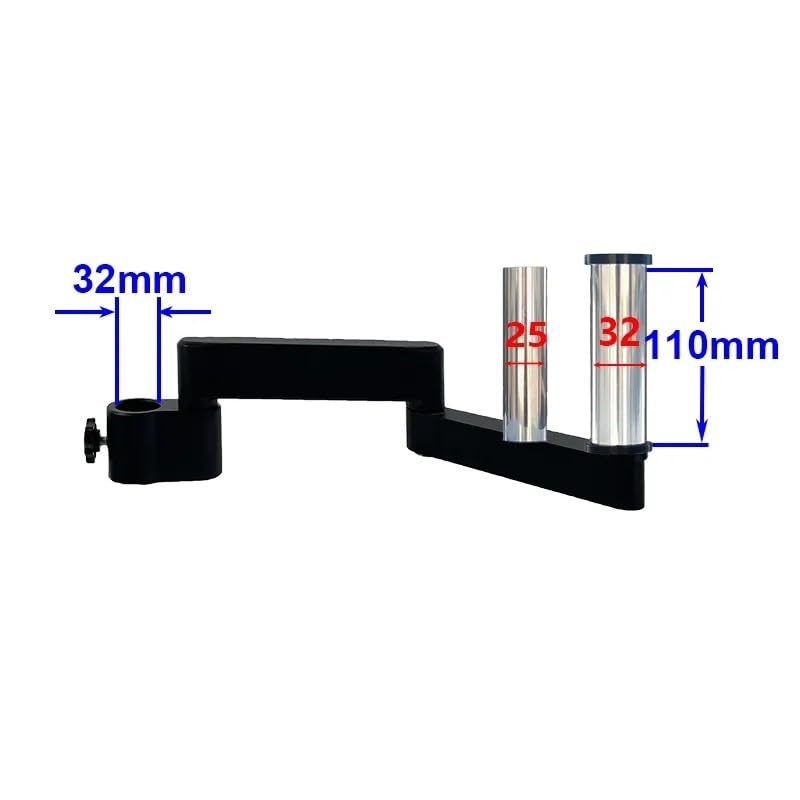 Microscope 32 25mm Microscope Articulating Rotatable Universal Stand Stereo Trinocular Microscopio USB Video Camera(25 32mm Arm)
