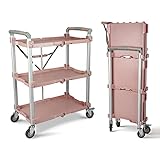 Olympia Tools 89-354 Pack N Roll Collapsible Service Cart, XL, 300LB Capacity, Rose