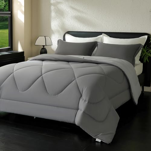 beeweed Bettdecke 135x200 Ganzjahresdecke Wende-Steppdecke Oeko-TEX Zertifiziert 300GSM 4 Jahreszeiten Bettdecken Duvet 135x200cm Weiche Mikrofaser Schlafdecke mit Kissenbezüge