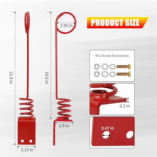EBESTTECH 2PCS Red Hydraulic Hose Holder Tractor - 0.3" (8cm) Thick Plate Hydraulic Hose Saver, Bolt-On/Weld-On Hydraulic Hose Hanger Clamp, Rust-Proof | Heavy Duty for Skid Steer & Outdoor Use