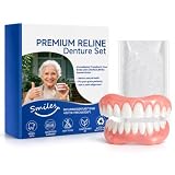 Silicone Reline Denture Set, mit Zahnersatz Prothese & Zahnzement, Komplett Geeignet Für Verschiedene Anlässe – Silikon Zahnprothesen für Natürlichen Halt und Selbstbewusstes Strahlendes Lächeln