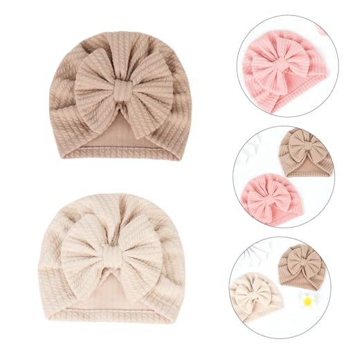 4Pcs Knitted Winter Hats for Soft and Warm Bowknot Headwear Comfortable Elastic Caps for Boys for Cold Weather Wear2