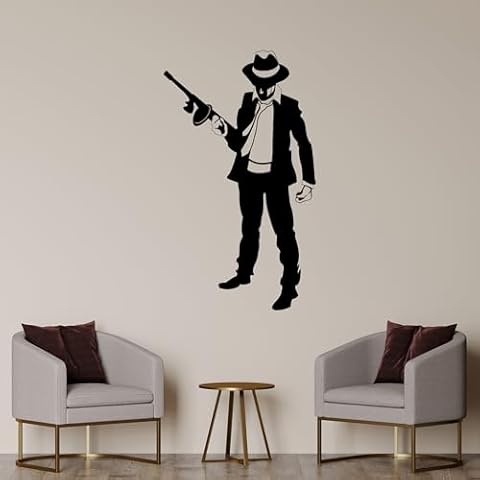 Mafia Wall Stickers Gangster Gun Bandit Vinyl Decal (ig2351) Cover