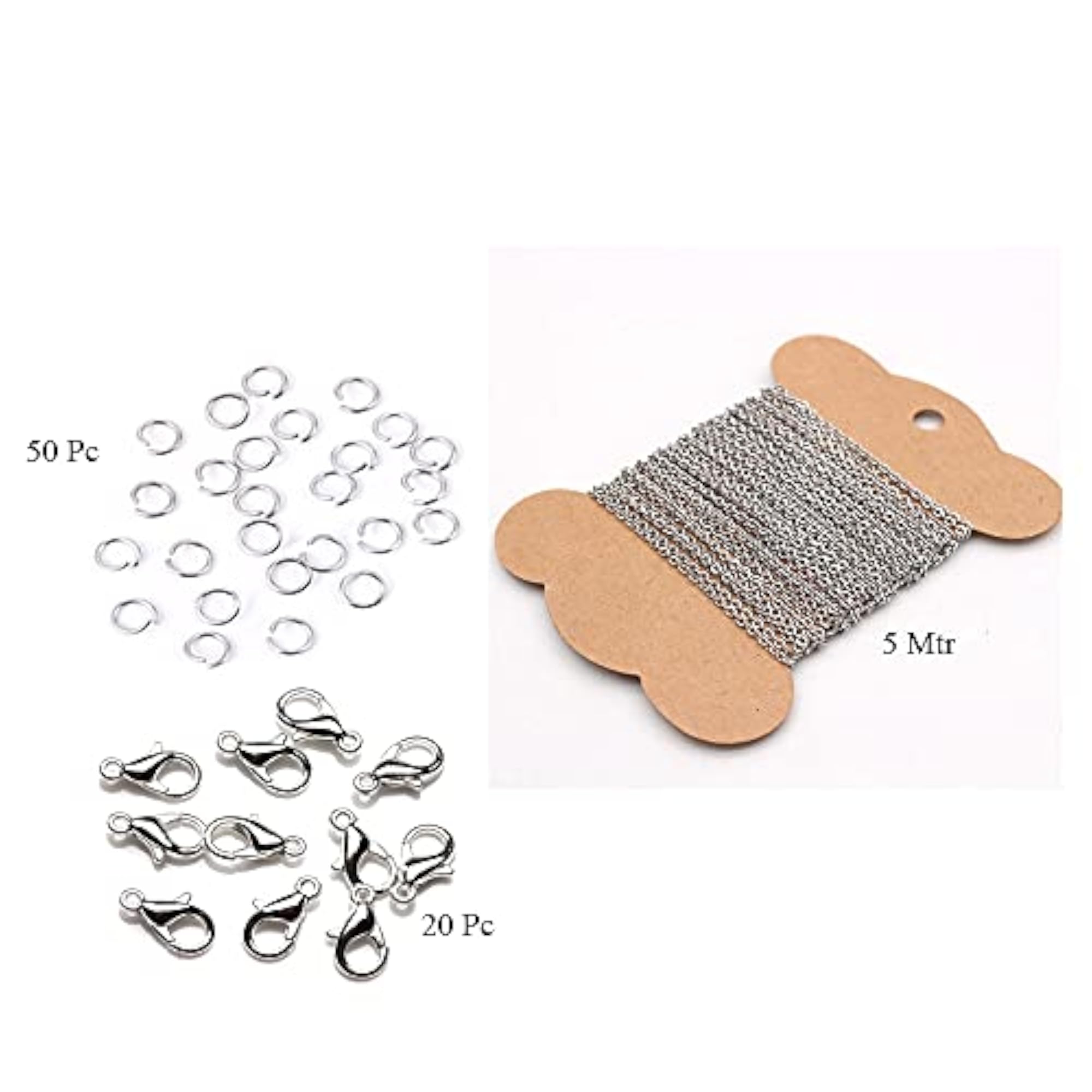 Link Anchor Chain & Jump Ring Sitara Silver DIY Kit