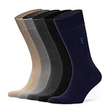 Bamboo Casual & Dress Socks 5-Pair Sock Set for Men Soft and Comfortable for Home, School, Office, S