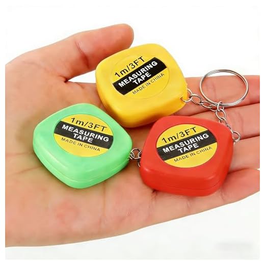 3Pcs Mini Tape Measure Keychain 1m/3ft Retractable with Slide Lock Metal Key Ring for DIY Office Travel Party Favors,3Color, Random