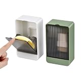 Soap Holder Dish Shower, 2 Pack Bar Soap Holder with Drainage, Self Draining Soap Holder, Wall Mounted Soap Box Tray Container for Bathroom, Bathtub Kitchen Sink, No Drilling, 4 Adhesive Include