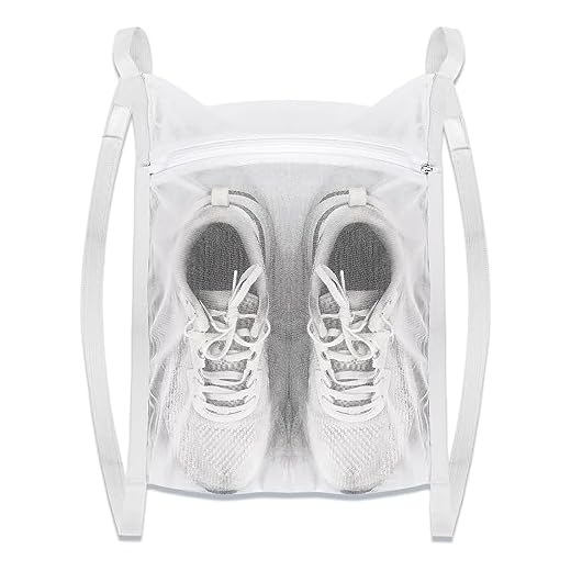 Laundry Bags,Sneaker Wash & Dry Net Bag for Dryer Sneaker Laundry Bags Large HoneyComber Mesh Bags with Zipper and Strap for Shoes Sneaker Washing Mesh Net for Most Dryers Door 15.7" Large