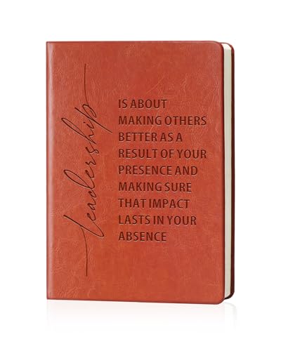 JOHSBYD Assistant Principal Gifts Leather Notebook Journal Boss & Leader Appreciation Gift Thank You Gift for Mentor, Supervisor, PM, Retirement Gifts Leadership Journal Notebook (Leadership hardcover)