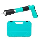 SONEE Concrete Nail Gun Kit, 5 Speed Adjustable Manual Nail Gun for Concrete, Woodworking Decoration Nailer Gun, Wall Fastening Tool (Green)