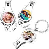 50pcs Personalized Nail Clipper With Photo Keychain Bottle Openers Wedding Favors Nail Cutter With...
