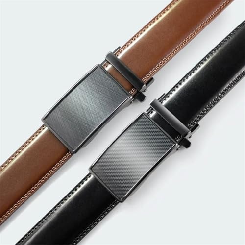 Mens Leisure Ratchet Belts Leather Belt Automatic Genuine Leather Belts Jdzd0910-95Bkbu 125cm3