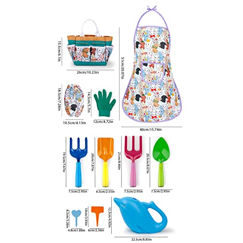 Conjunto de ferramentas de jardinagem para crianças - Brinquedos de jardinagem seguros | Conjunto de