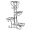 Binnen en buiten Bloempot Display Rack Beugel Metalen Plantenrek Bloem Display Rack Tuin Bloem Pot Rek, Er zijn 4 Lagen…