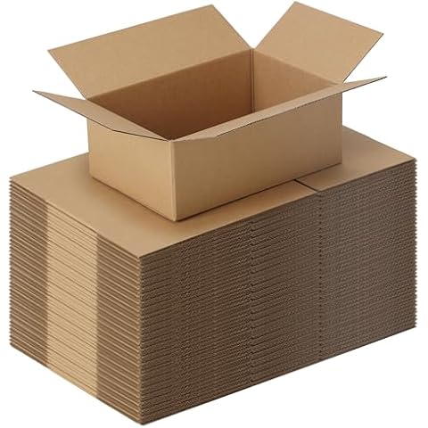 CRUGLA 40 Pack 8x5x3 Shipping Boxes Cover