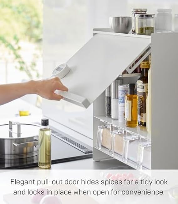 Yamazaki Home Tower Large Multi-Tier Steel Metal Shelves Spice Rack