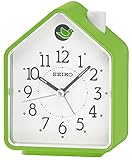 Uhrwerk: Quarzwerk Seiko Unisex Wecker Analog Kunststoff grün Vogelhaus QHP002M