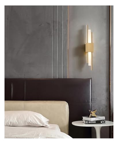 Applique murale LED dorée luminaire décoratif d'intérieur pour salon et couloir