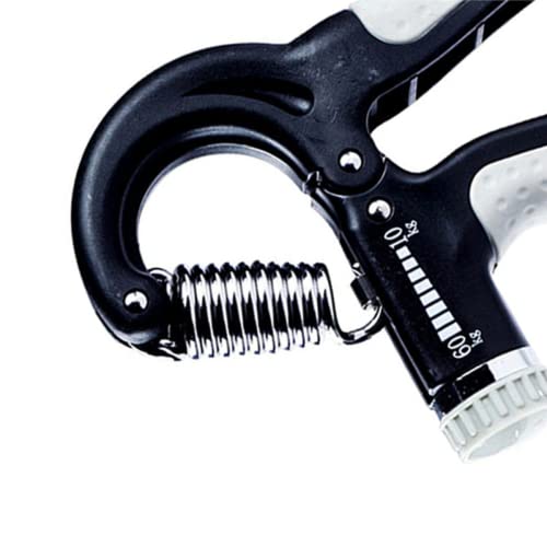 Hand Grip com Contador Ajustável CINZA/PRETO Regulagem de Peso com Mola até 60kg Fortalecedor Antebr