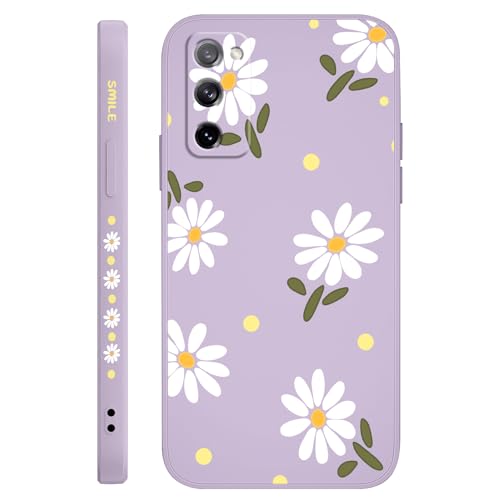 LEECG for Samsung Galaxy S20 FE Case, Flower Pattern Soft Silicone Microfiber Lining Side Creative Design for Samsung S20 FE Phone Cover, Daisy Purple by LEECG - Used condition - Image 8