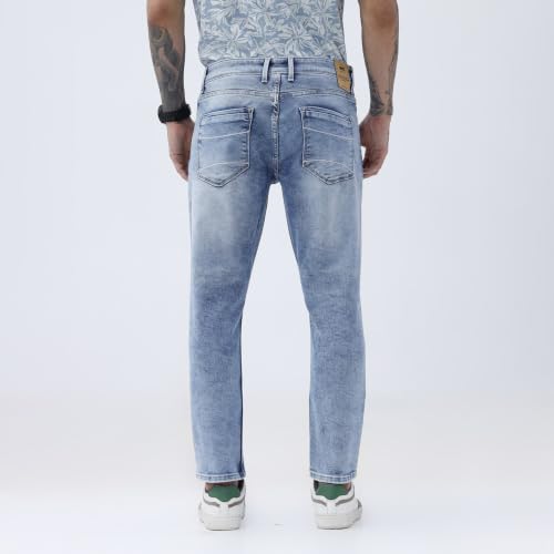 Image of BASICS Cotton Stretch Men's Jeans | Smart Casual Denim | Ultra-flexible stretch cotton denim. Modern style. Durable, breathable & built for all-day travel comfort.