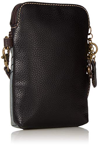 CHALA Group Piano Cellphone Crossbody Handbag - Convertible Strap, Indigo, 5" x 7.5" x 1" (Handbag + Metal Clef Key-fob)2