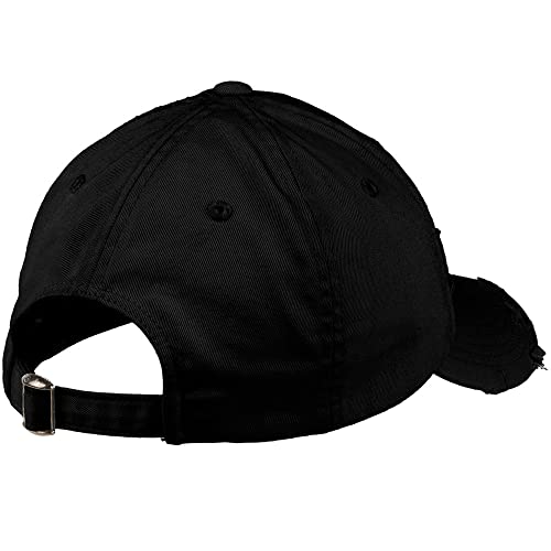 Born Of Water Scuba Dive Flag Distressed Hat: Mens Low Profile Hat - Black #TOP2