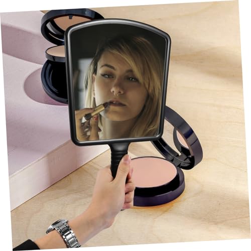 Espejo de maquillaje de mano cuadrado miniatura 3