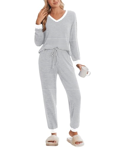 Pyjamas femme de nuit EKOUAER ensemble de pyjamas 2 pièces idéal pour vos week-ends cocooning