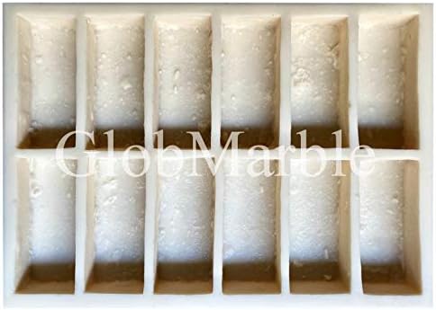 GlobMarble Paving Brick Mold. Rectangular Concrete Mold, Silicone, Outdoor Landscaping Stone Masonry Forms, SS 5503/1