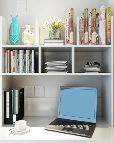 SXZenSpace Étagère de Bureau, étagère de Rangement, Petite bibliothèque de Bureau pour Chambre d'étudiant, adaptée au Bureau Informatique