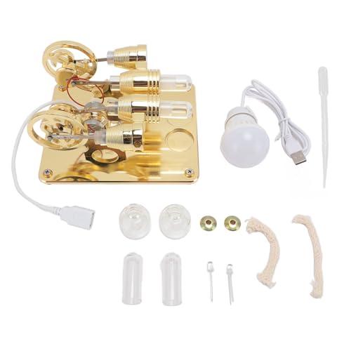 Moteur Stirling À Air Chaud À 4 Cylindres, Générateur D'Énergie À Air Chaud Miniature, Outil De Modèle D'Enseignement De Laboratoire De Physique, Générateur D'Énergie Miniature