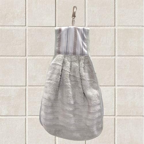 Image of Hanging Hand Towel | Wash Basin Napkin with Loop | Kitchen Sink Towel | Pack of 3 in (Blue, Cream and Brown) | Assorted