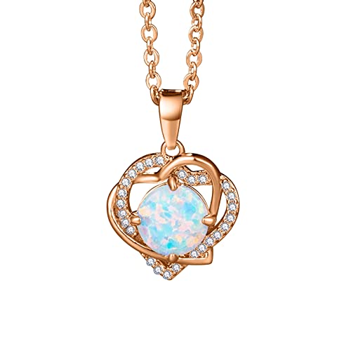 Collier Femme battant avec petit pendentif en coeur éblouissant anti-ternissement