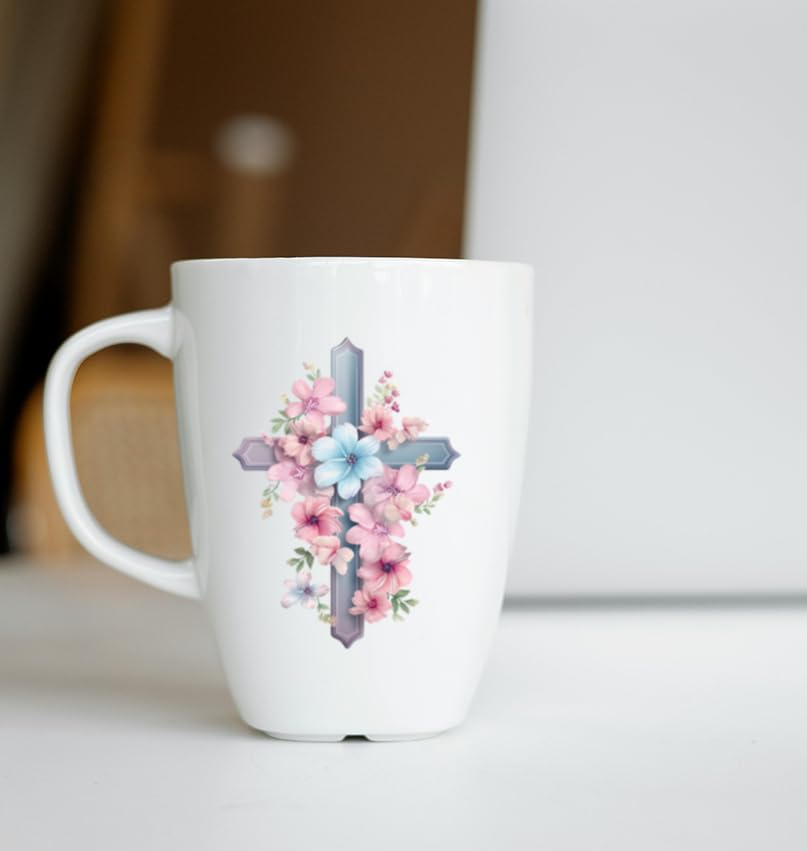 Exprimt Rub on Transfers for Crafts Watercolor Pastel 3 x 3 Inch Transfer Stickers for DIY Mug Thermos Cup (Easter)