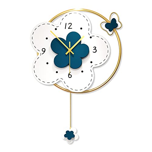 Horloge murale à quartz silencieuse et moderne pour salon chaleureux