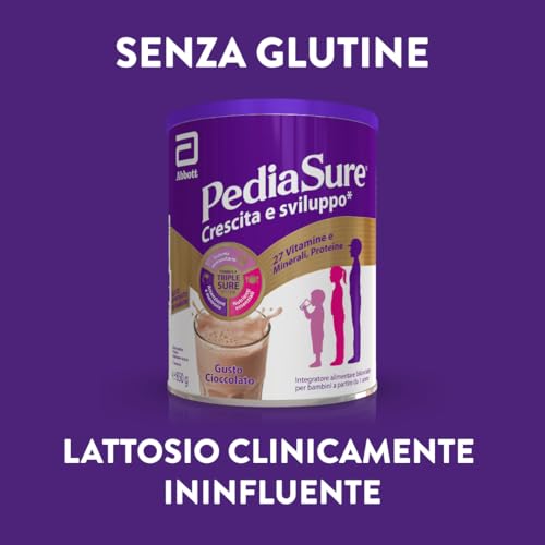 PEDIASURE Crescita e Sviluppo, Integratore Alimentare per Bambini da un anno in su, Multivitaminico con 27 Vitamine e Minerali e Proteine, Confezione 850g, gusto Cioccolato - 8