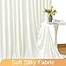 10x10 Ivory Backdrop Curtain for Wedding Parties Wrinkle Free Ivory Photo Curtains Backdrop Drapes Fabric Decoration for Baby Shower Photoshoot 5ft x 10ft,2 Panels