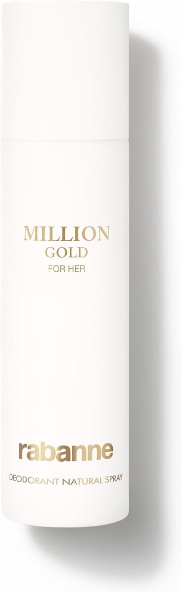 Million Gold For Her Deodorant Spray for Women - 5.1 oz | Luxury Fragrance Body Spray with Sparkling Rose, Feminine White Flowers & Salty Mineral Musk, Long-Lasting Freshness