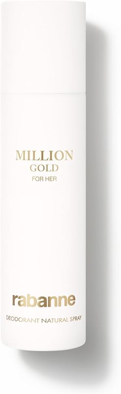 Million Gold For Her Deodorant Spray for Women - 5.1 oz | Luxury Fragrance Body Spray with Sparkling Rose, Feminine White Flowers & Salty Mineral Musk, Long-Lasting Freshness