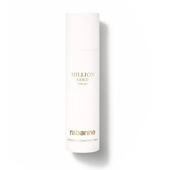 Rabanne Million Gold For Her Deodorant Spray for Women - Luxury Fragrance Body Spray with Sparkling Rose, Feminine White Flowers & Salty Mineral Musk, Long-Lasting Freshness, 5.1 oz