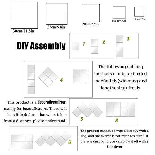 Espelho de corpo inteiro HD Espelho de acrílico Espelho de segurança inquebrável Espelho de mosaico